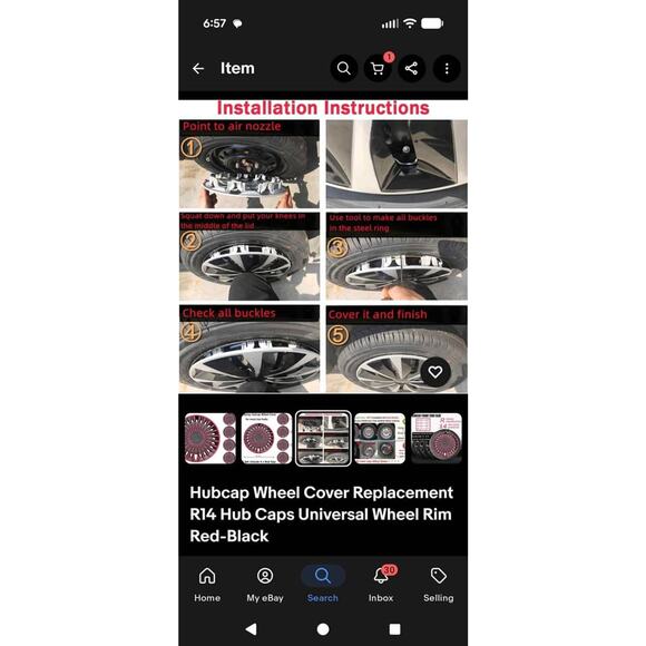 4 - 14" Hubcap Wheel Cover Replacement * new* - Picture 7 of 7